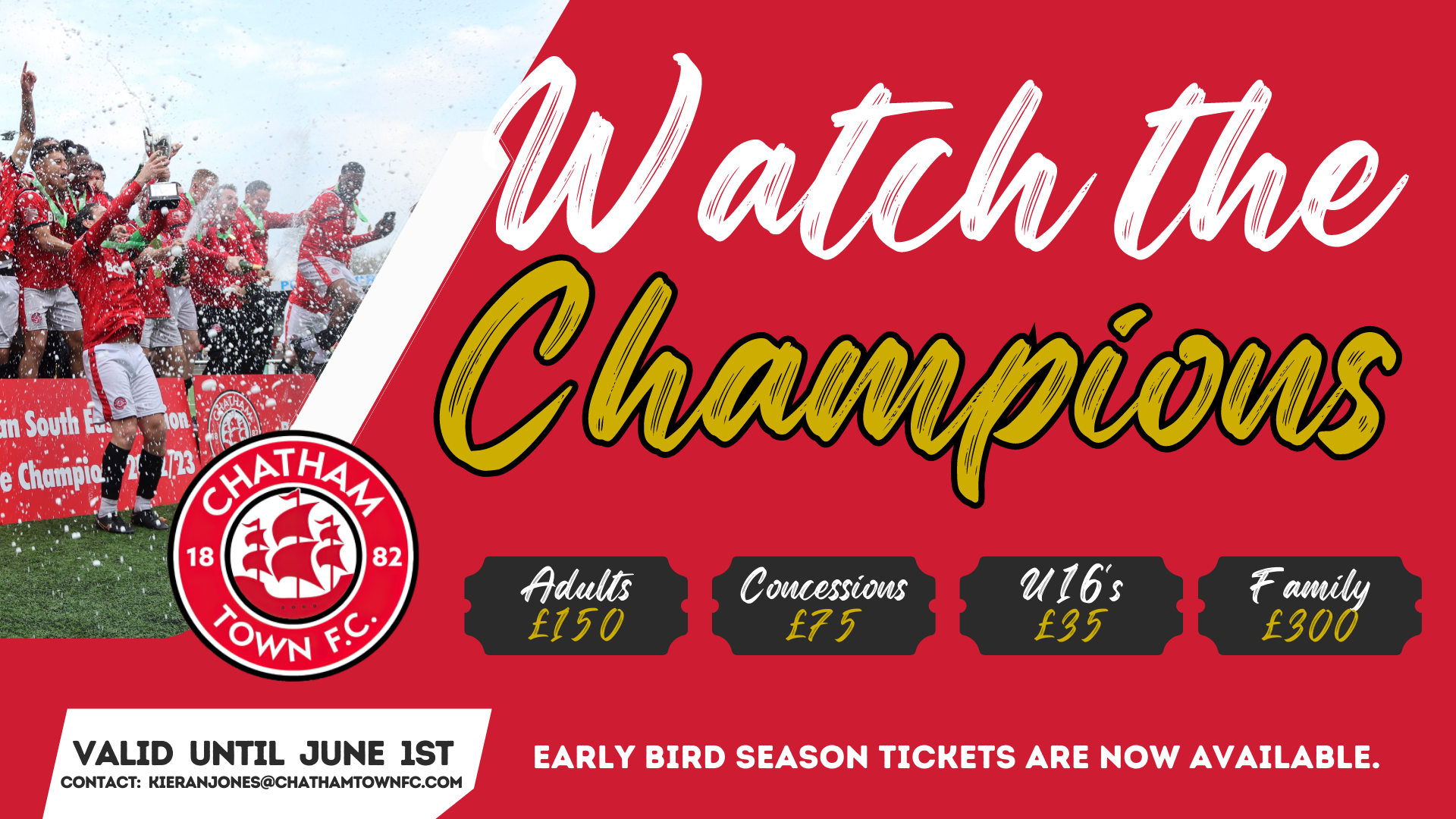 EARLY BIRD SEASON TICKETS LAUNCHED