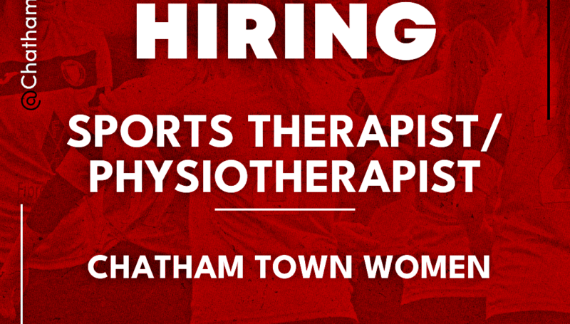 JOB VACANCY: CTFC WOMEN SPORTS THERAPIST / PHYSIOTHERAPIST