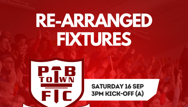 CONFIRMED: RE-ARRANGED CTFC FIXTURES