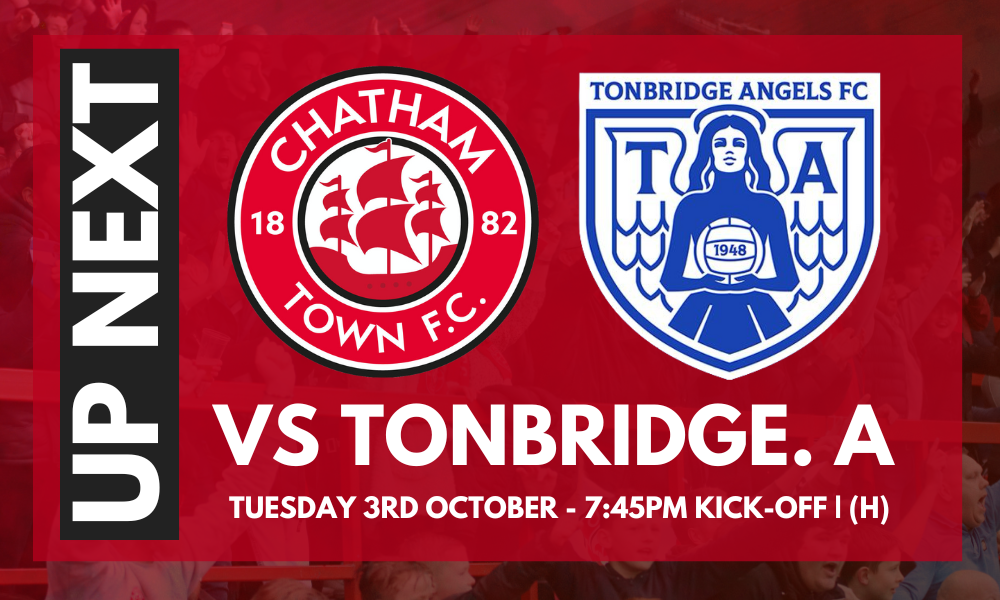 FIXTURE ANNOUNCED: CHATHAM TOWN VS TONBRIDGE ANGELS